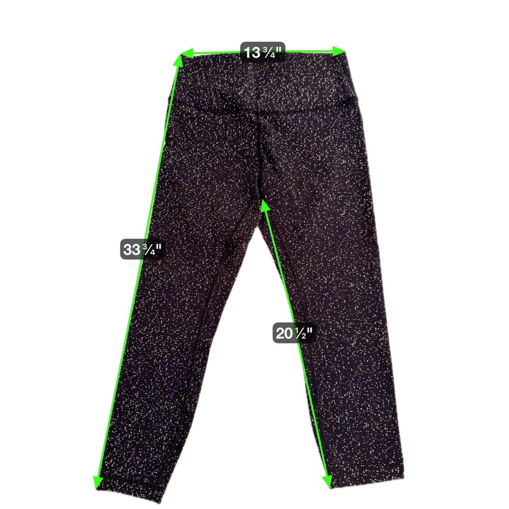 Lululemon Black White Speckled Leggings Size Appx 4 - Picture 6 of 7